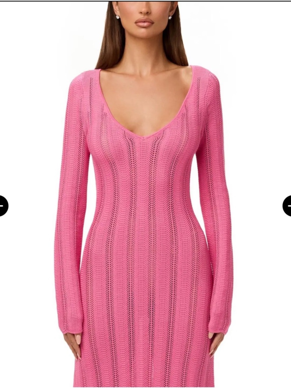 Naked Wardrobe Long Sleeve Knit Maxi Dress - Picture 2 of 11